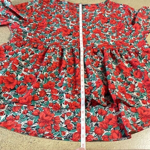 SHEIN Curve 3XL Tulip Printed Hi-Lo Babydoll Top - Picture 15 of 16